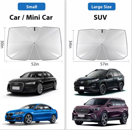 Zonwerende Auto-Paraplu